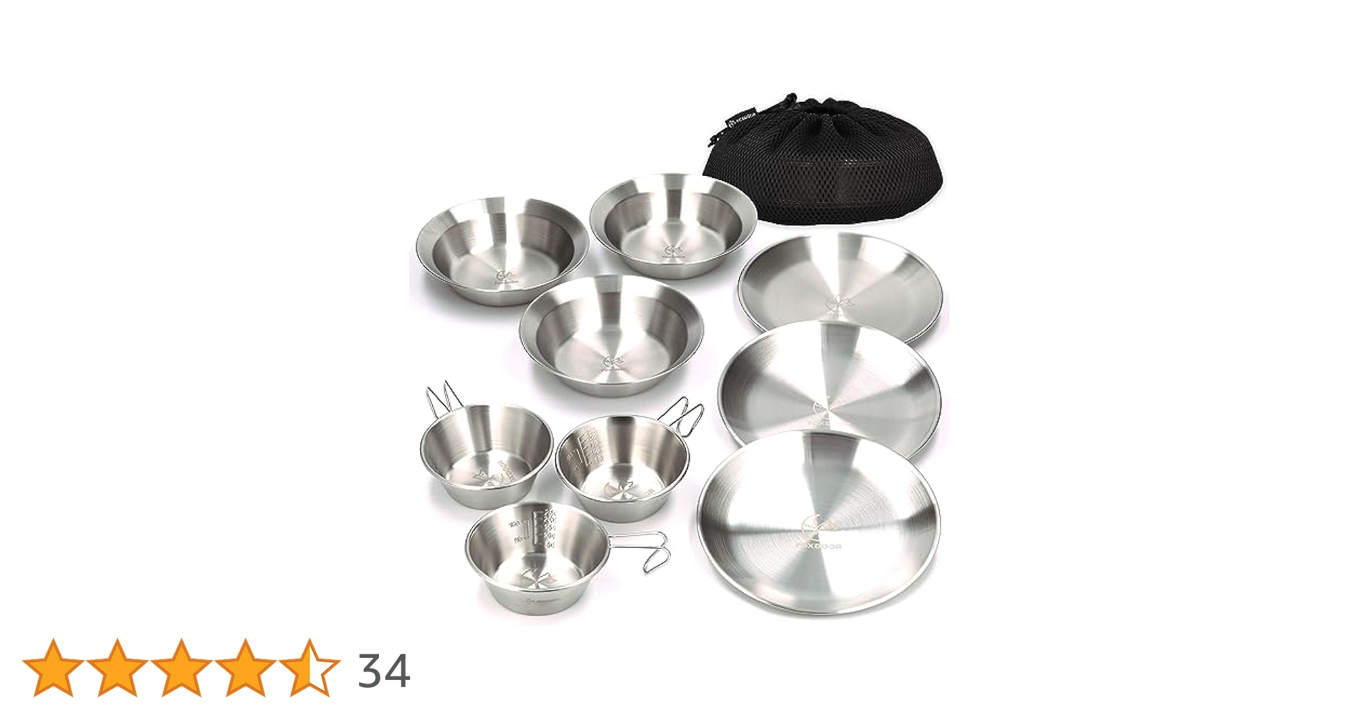 NEIGHBORHOOD シェラカップ4点セット Amazon.co.jp: FOXDOOR アウトドア 食器セット 3枚組セット 4枚